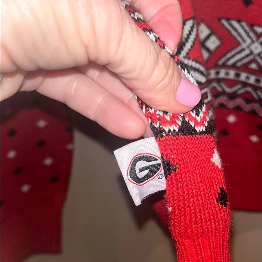 University of Georgia Bulldogs V neck Sweater - Red size XXL
